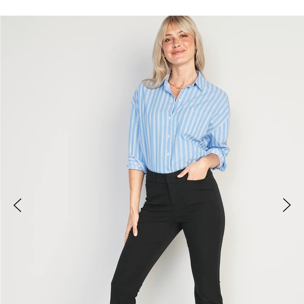 Old Navy High waisted, pixie flare pants black NWT size 6
